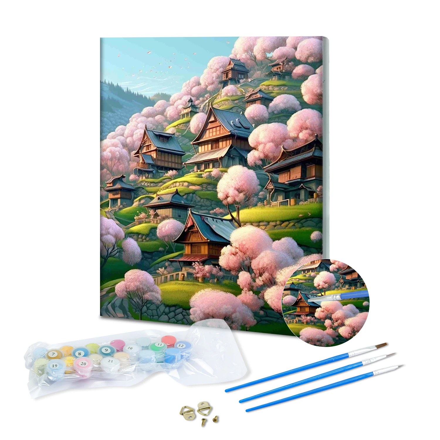 Mountain Village Painting By Numbers Wholesale Paint By Numbers Painting By Numbers Kits On Canvas Home Decor