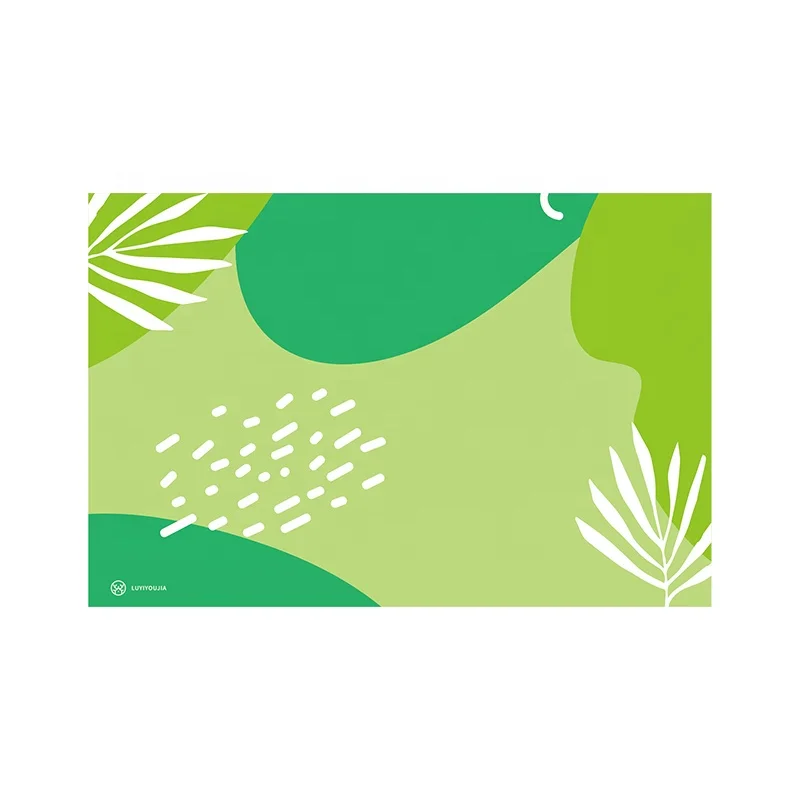 Disposable restaurant drawing baby dining place mat table green