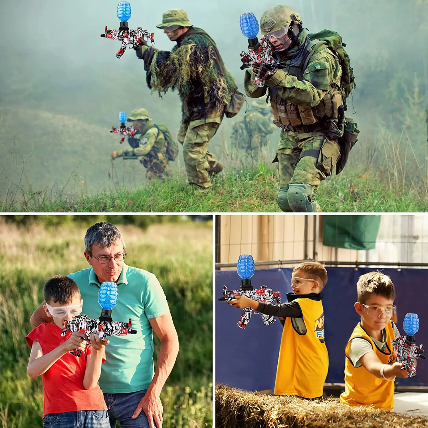 2022 agreat m416 akm47 water gel beads blaster rifle outdoor toy gel water ball gun electricbullet gel gun