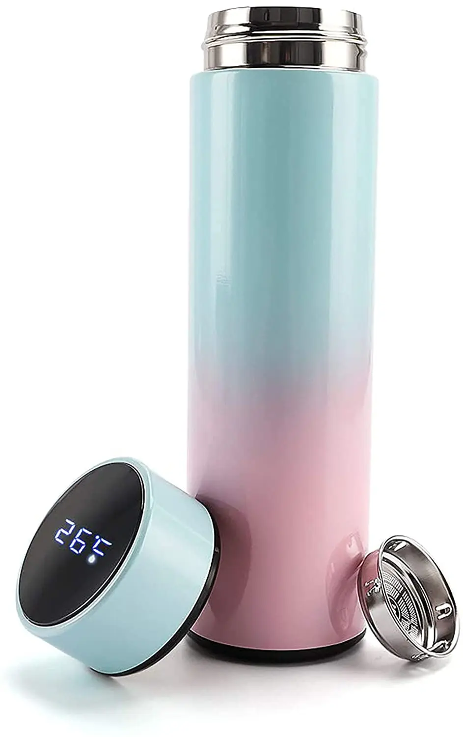 Custom color logo smart thermos flask smart heated thermos battery smart flasks thermos bottle