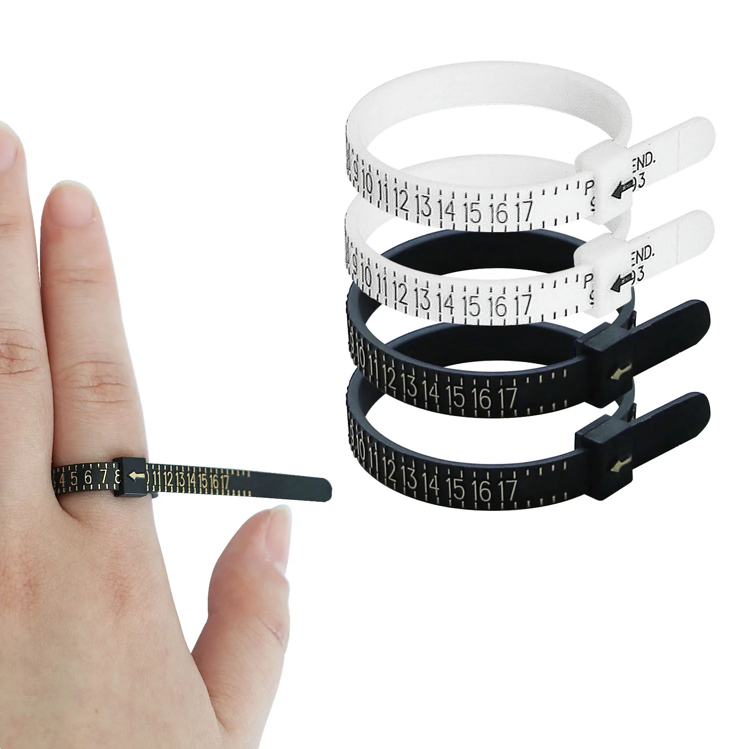 US Ring Sizer Measuring Set Reusable Finger Size Gauge Measure Tool Jewelry Sizing Tools