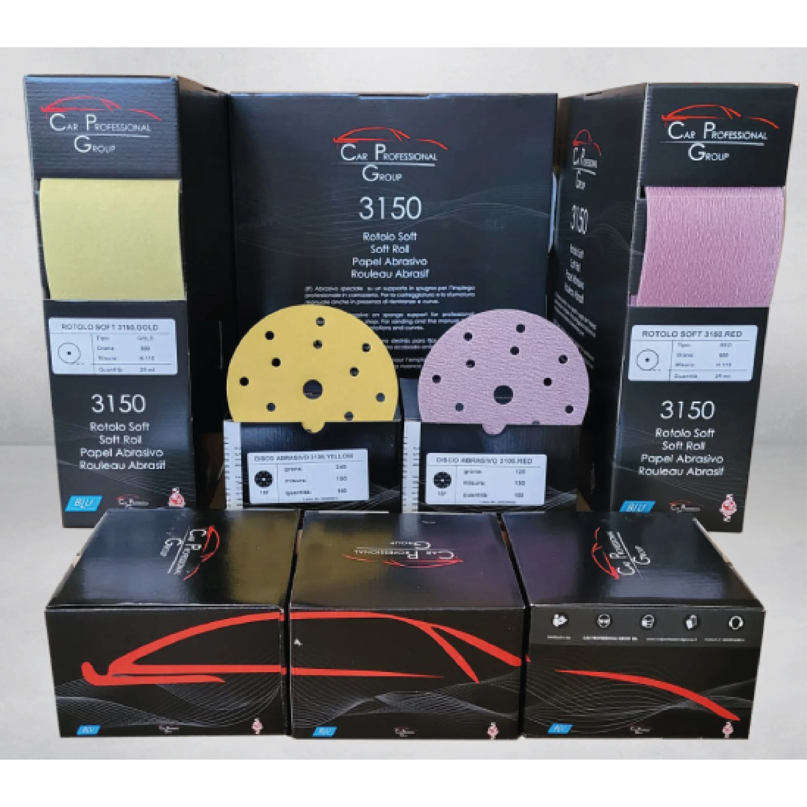 italian brand high quality Abrasive Paper Sheet Sanding Paper Disc Soft Gold Roll Sponge Support Manual Sanding precut