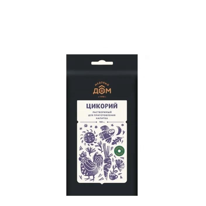 Chicory instant drink with floral honey granules cinnamon black currant mint pepper