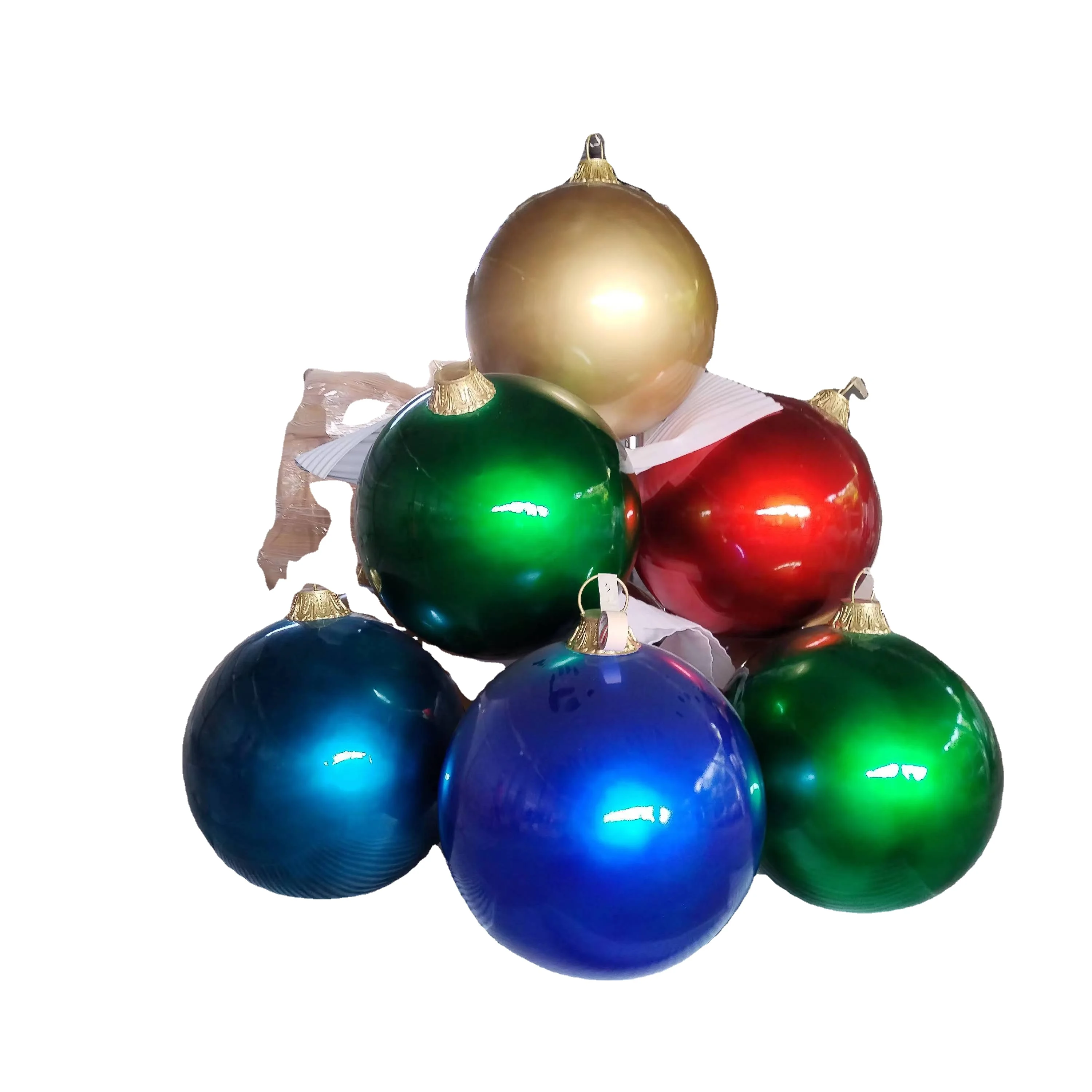 Giant Fiberglass Decorative Ball Customizable Size Plastic Christmas Ornament Stack for Christmas Decorations and Supplies