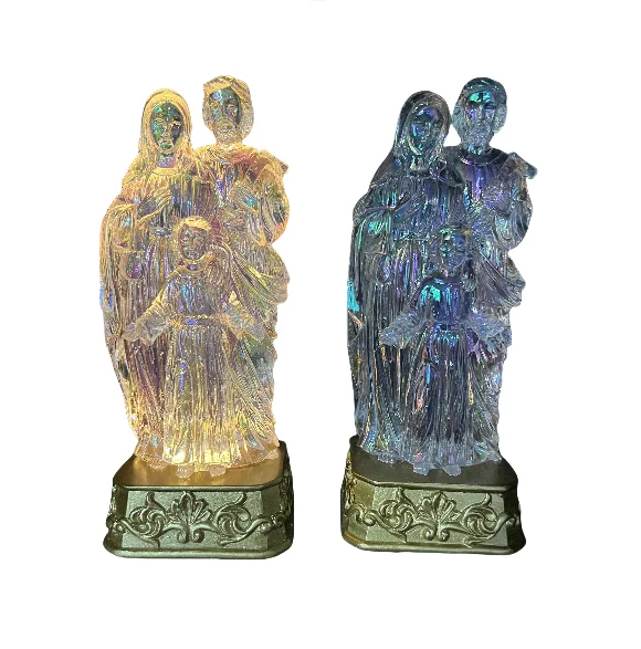 Новый горячий дизайн ручной работы стеклянный религиозный орнамент со светом Рождественский подарок украшение Ангел