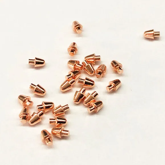 Customized special shape electric rivets round head triangle top bimetal contacts tips for switch relay contactor controller