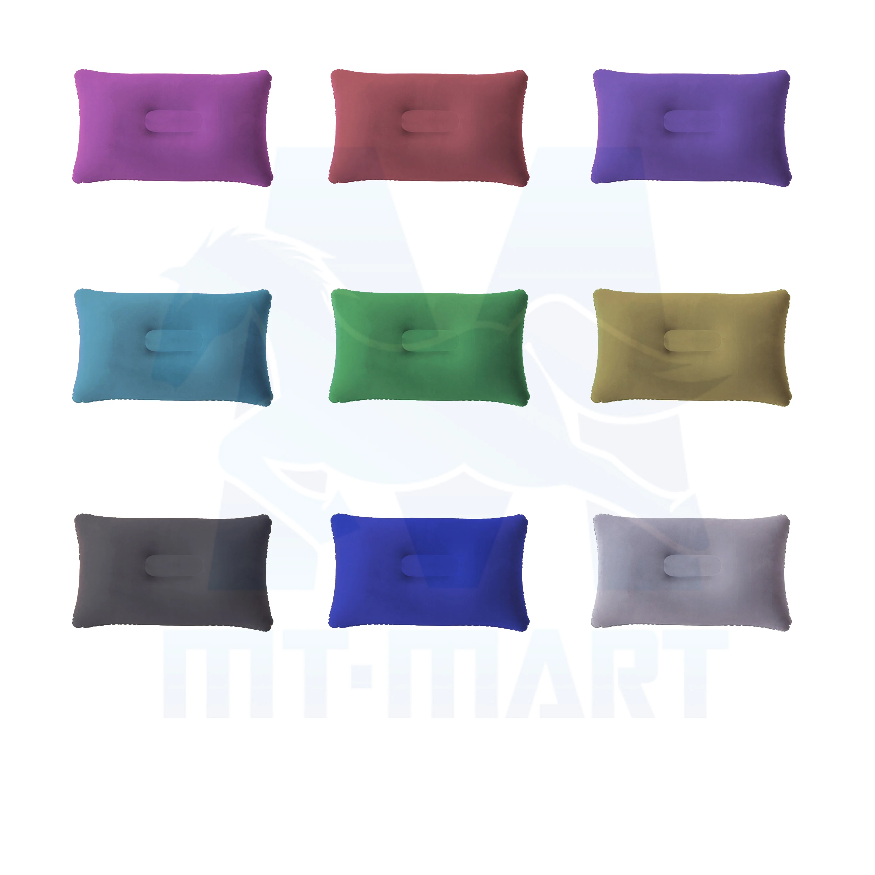 Wholesale custom square inflatable flocking PVC air pillow for bedroom