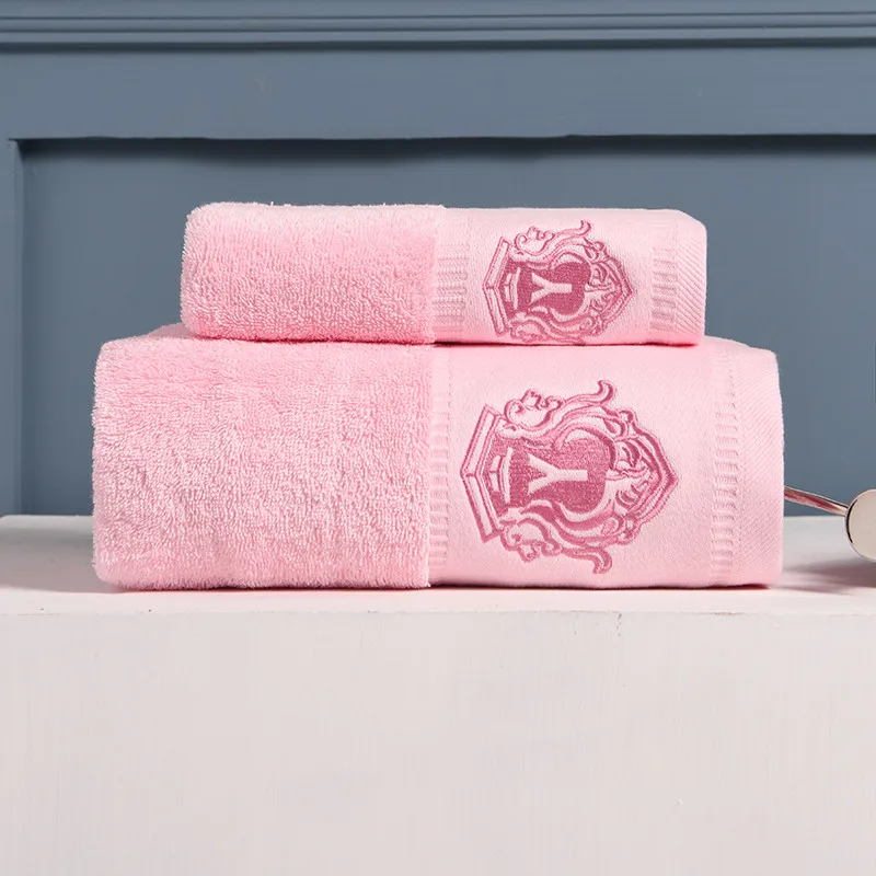 High Quality Towel Set 100% Cotton Microfiber Satin Embroidery Bath Towels For Hotel SPA
