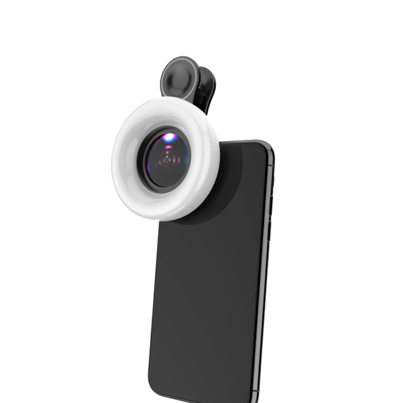 Hot Sale Mini Camera Lens Photo Kit Led Fill Light Artifact 3 Different Camera Lens