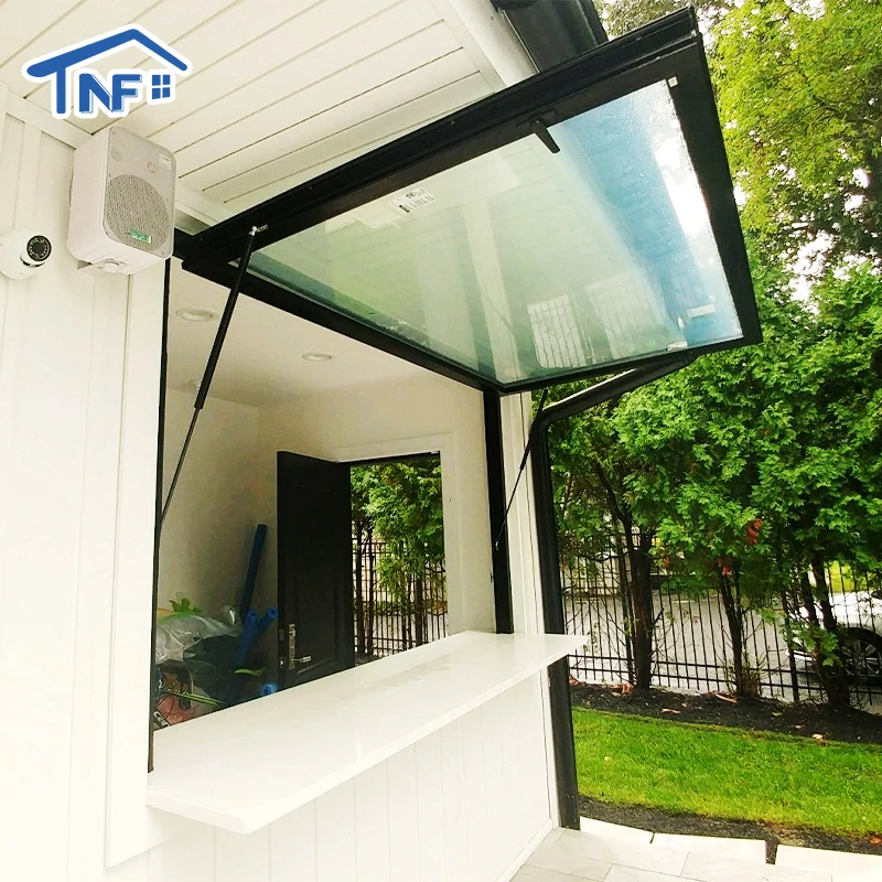 NF Kitchen Modern Aluminum Awning Window with Gas Strut Double Glazed Glass Swing Style for Enhanced Energy Efficiency Style
