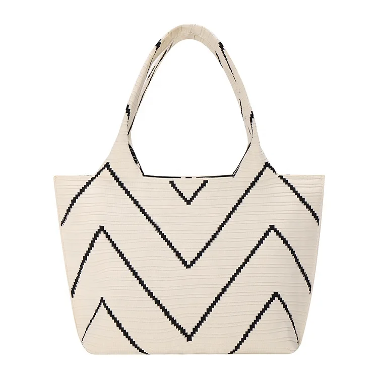 Knitwear manufacturer custom fashion shoulder luxury knit bags women handbags ladies