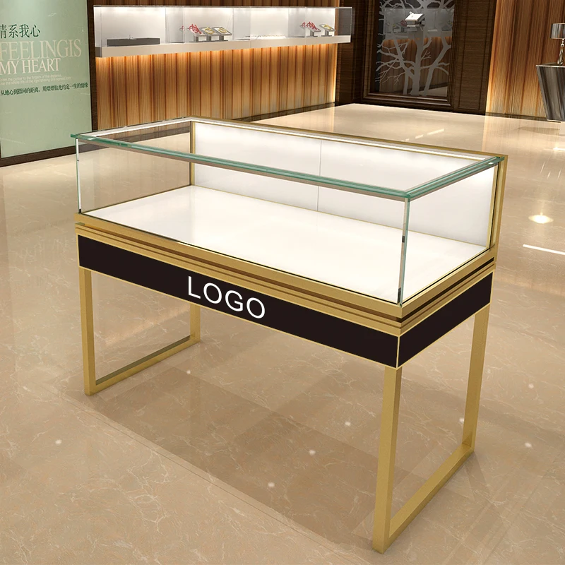 foshan jewelry showcase Customized  mall display kiosk  jewellery shop counter design for sale