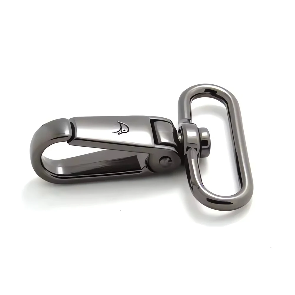 Custom Logo Snap Hook Laser Engrave Printing Logo Brand Name Purse Snap Hook For Handbag