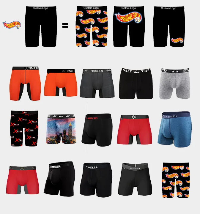 Customized Pattern Print Male Boxer Young Boys Underwear For Men Plus Size Boxers Briefs Short Briefs Boxers