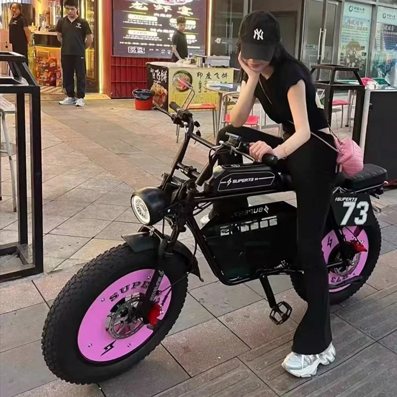 Factory Supplier OEM Mountain Electric Bike 48v 500w Mechanical Dual Disc Brake Full Suspension Electric Mountain Bike