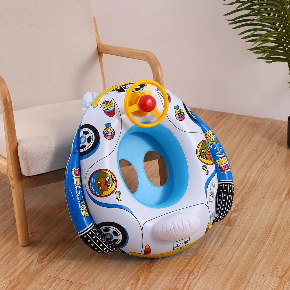 Hot Selling Baby Pool Inflatable Float Seat Boat Swim Ring Swimming Safe Raft Kids Water Motorcycle Car