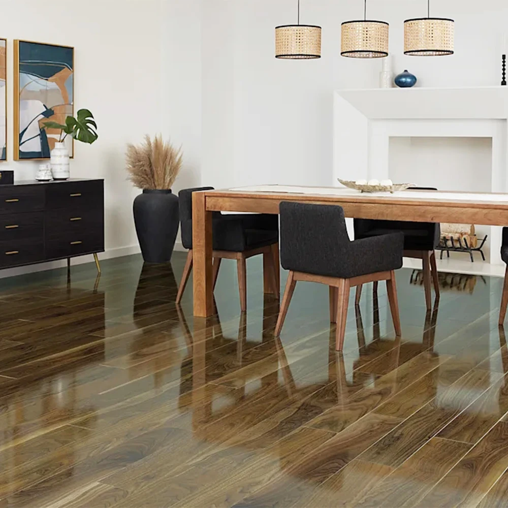 High Gloss 7mm 8mm 12mm German Technology Waterproof Hdf Wood Piso Laminate Flooring