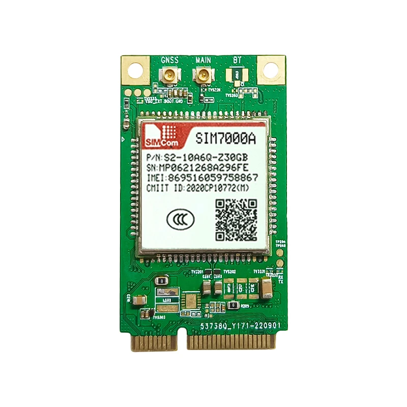 SIM7000A PCIE B2/B4/B12/B13/B2/B4/B12/B13 NB-IoT CAT-M1 (eMTC) GNSS (GPS, GLONASS)