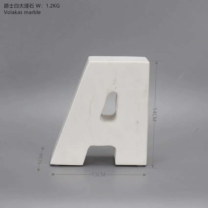 White and Black Marble Bookend Home Decorative Special Gift Marble Book End Stone Bookends