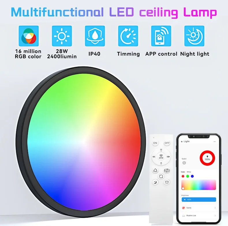 WiFi Smart RGB WW Phantom Ceiling Light Supports Alexa, Google, Huawei, Alice