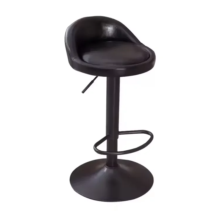 PU Leather Revolving Height Adjustable Bar Stool Chair With Footrest