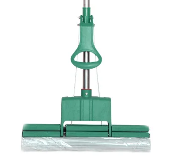 Stainless Steel Pole Handle Removable Magic Wash Mop Water Squeeze Cleaning Mop