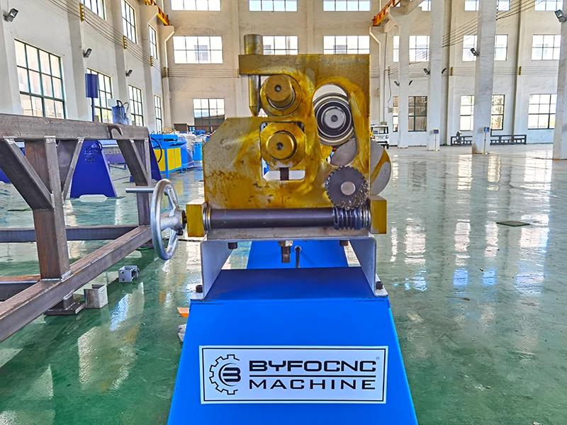 BYFO hvac duct electric three roller beading machine plate rolling machine