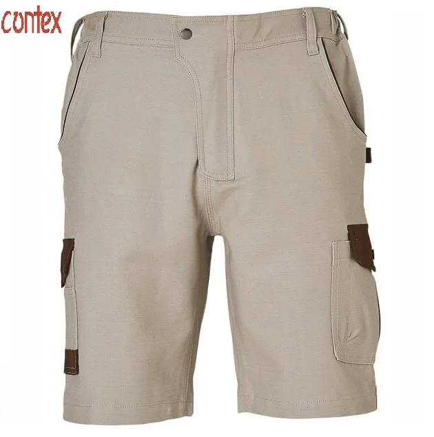 Workwear WW Cotton Ripstop Multi Pocket Contrast Flap Cargo Bermuda Short