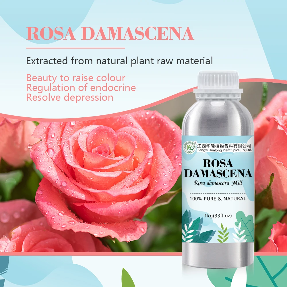 Organic Rose Otto Essential Oil for Skin Diffuser - 100% Pure Natural Bulgarian Rosa Damascena Flower Steam Distilled | Bulk 1kg