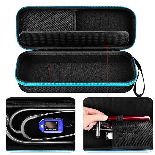 Shockproof 3M Littmann Classic III Monitoring Stethoscopes Storage Boxes Hard Shell EVA Protective Organizer Stethoscope Case