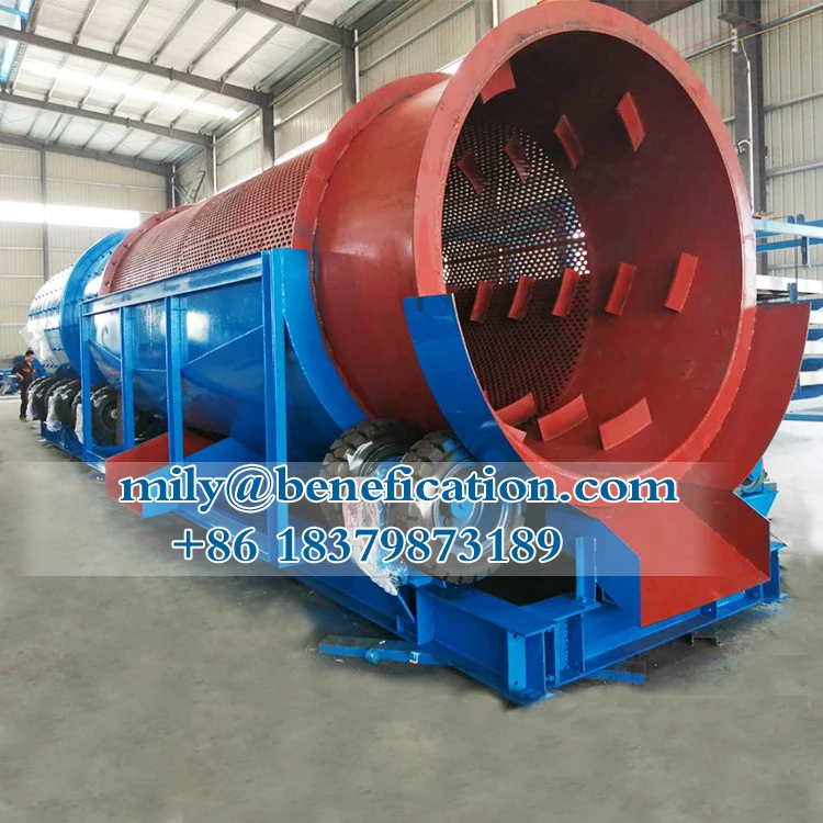 Heavy duty rotary washer scrubber trommel for washing Bauxite