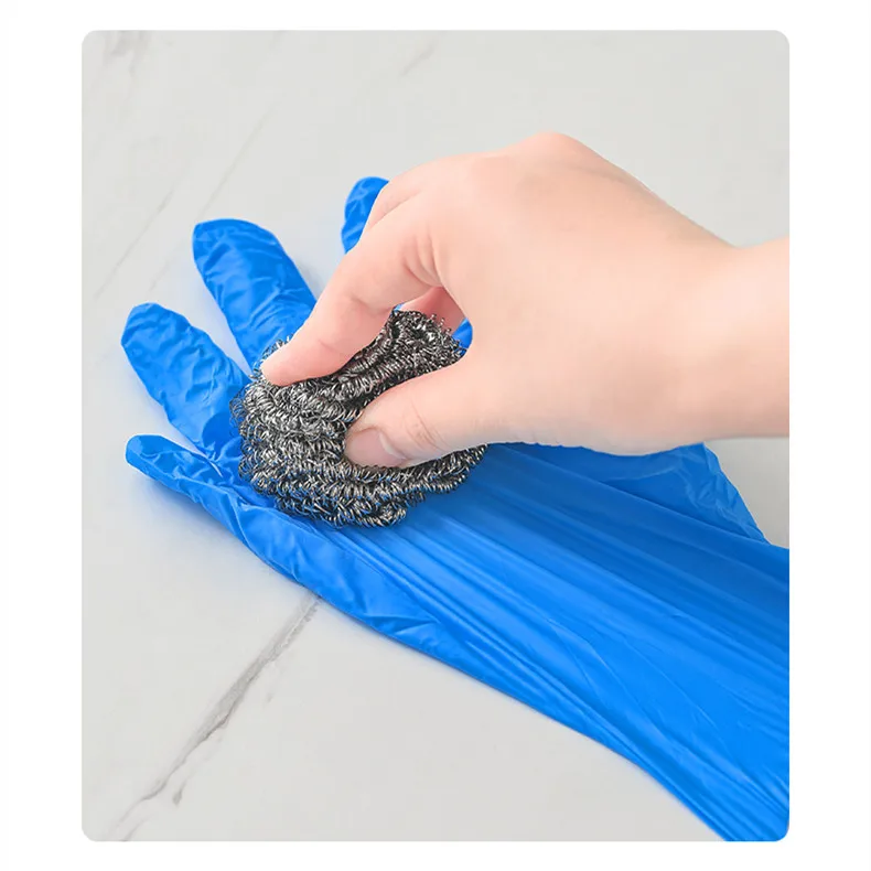 High Dexterity Disposable Nitrile Inspection Gloves Household Food Grade Kitchen Waterproof Thickened Latex Blue Nitrile Gloves