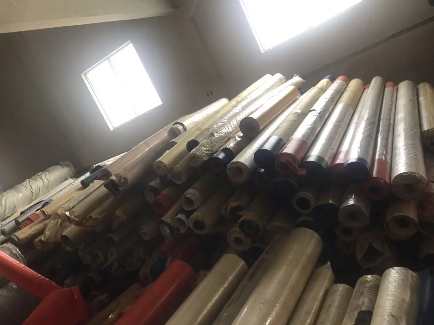 Coated Polyester Fabric Stock Lot B grade for PVC Tarpaulin Cover Truck Cover Tent Awning   Economically Styled for Use