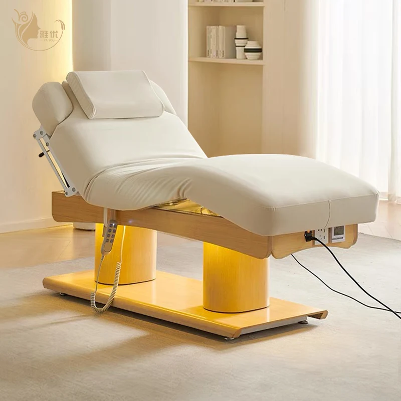 3 Motor Electric Beauty Massage Bed with Latex for Lifting and Facial Therapy