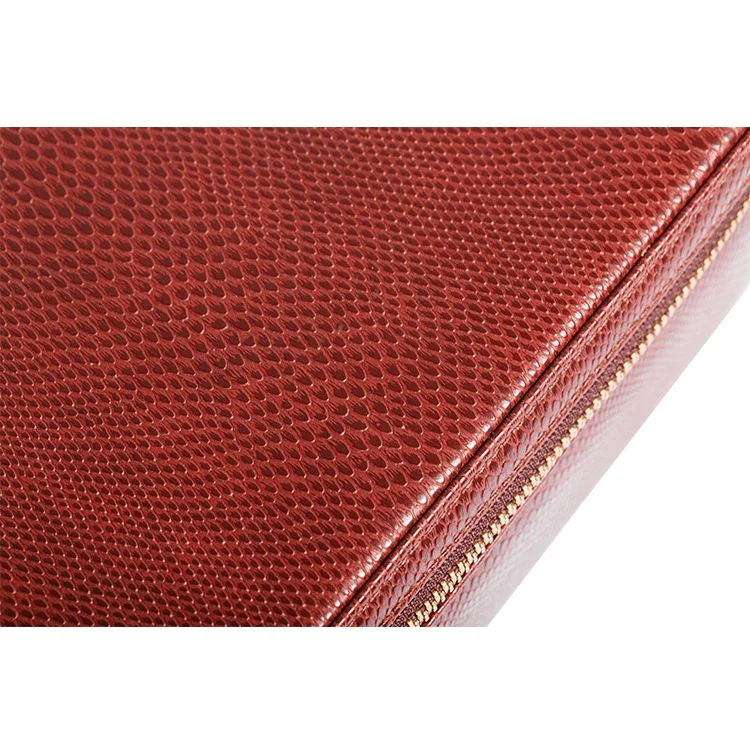 Multiple storage spaces Lock and cover Leather ziplock smell proof bag custom with handle