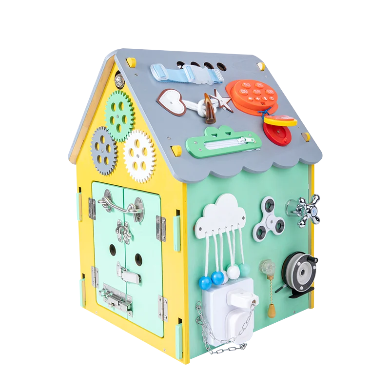 Multifunction Activity Busy Board House Sensory Adhd Learning Toys Fidget Early Education Montessori Toys For Kids Boys & Girls