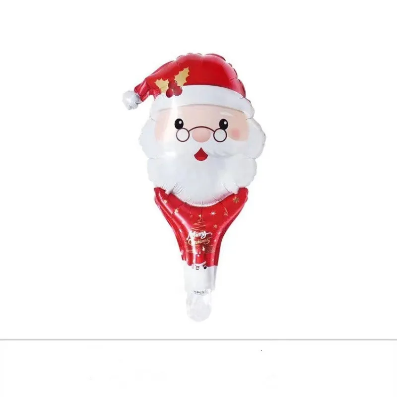 Wholesale Christmas Balloon Stick Merry Christmas Foil Balloons Kids Party Decoration Foil Balloon English Christmas Helium Toys