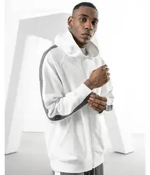 Толстовка унисекс с длинным рукавом, уличная одежда в стиле оверсайз, белая, с логотипом на заказ, зимняя уличная одежда