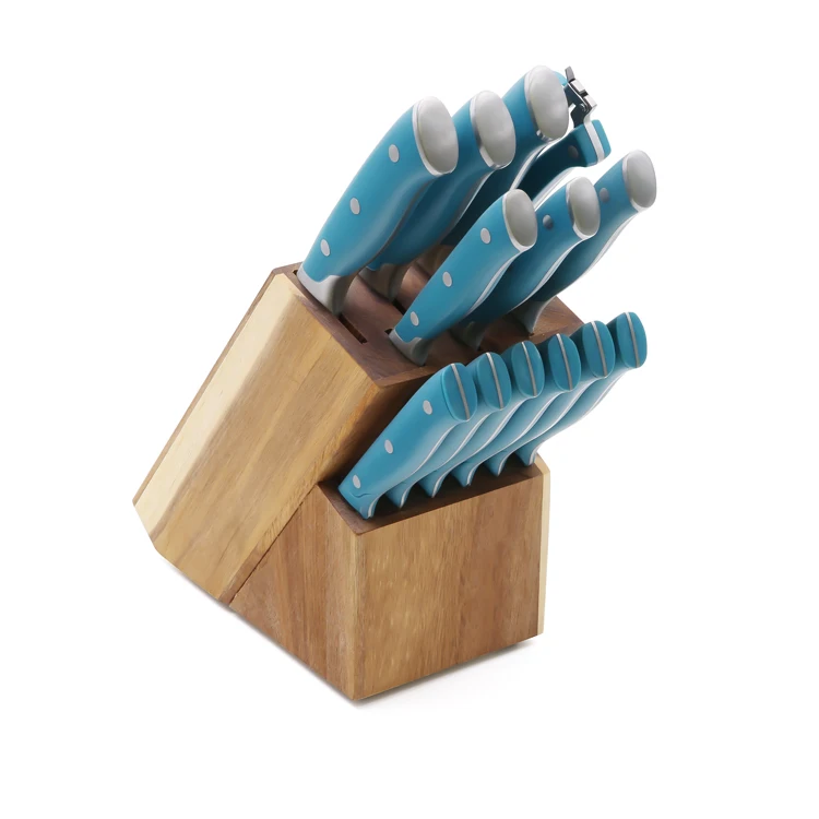 Набор профессиональных кухонных ножей из нержавеющей стали X5CrMoV15, 14 шт., твердость 58HRC