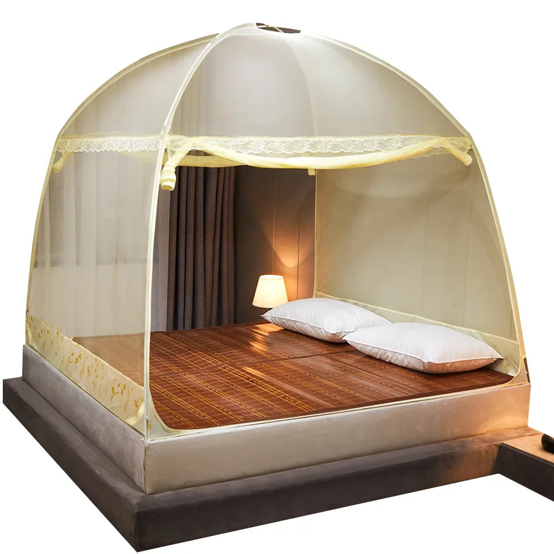 
High Quality 50D Folding Portable Double Mosquito Bed Net Manufacturer for Baby With Zipper 