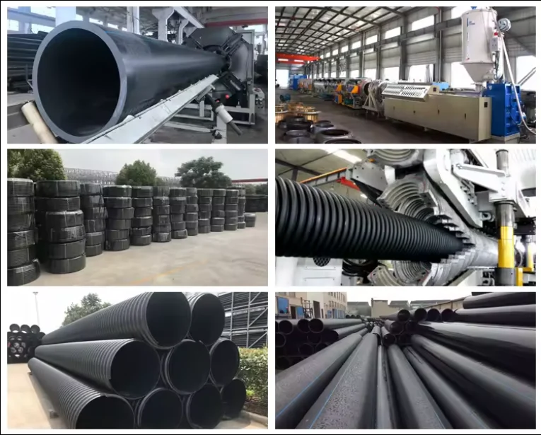 Good Price Factory SDR11 HDPE Pipe with Yellow Line Strips for Gas
