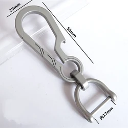 luxury Metal keychain titanium titanium carabiner keychain titanium keychain