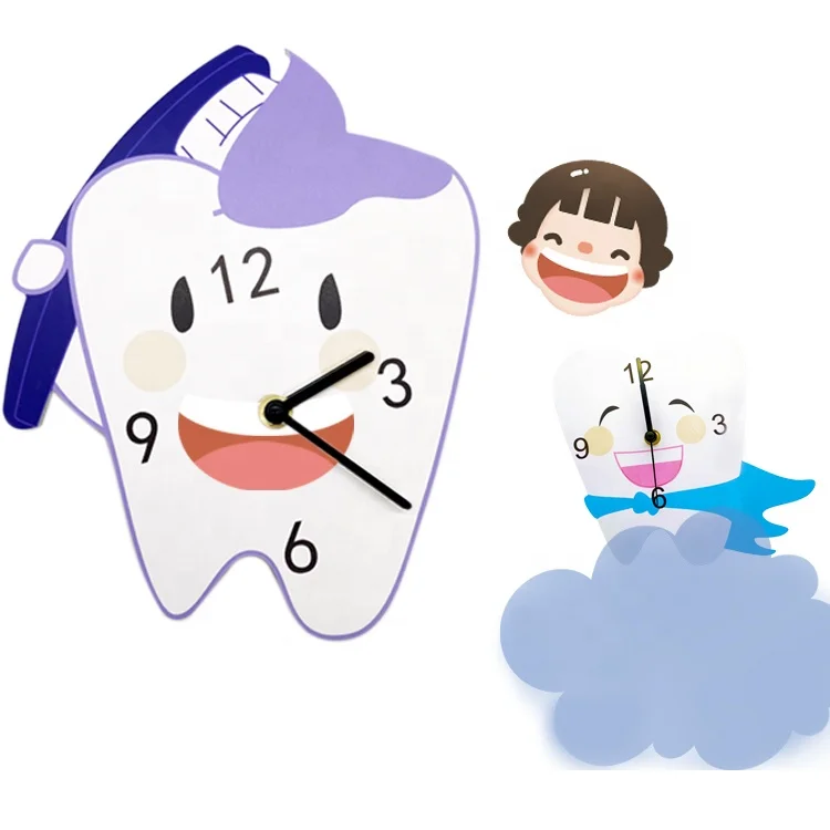 
customized cute shape creative wall clock for kids 