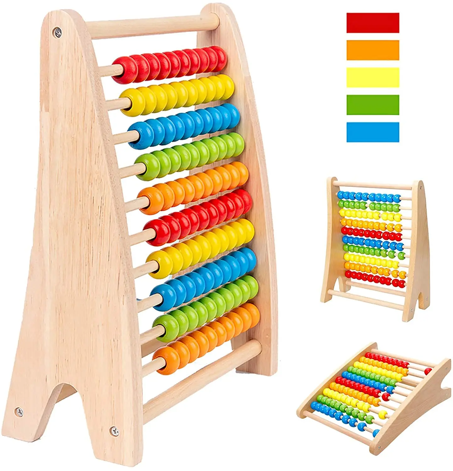 Kinderspielzeug 2022 Juguetes Baratos Kids Math Learning Tools Rainbow Color Abacus Toys Wooden Toys Montessori