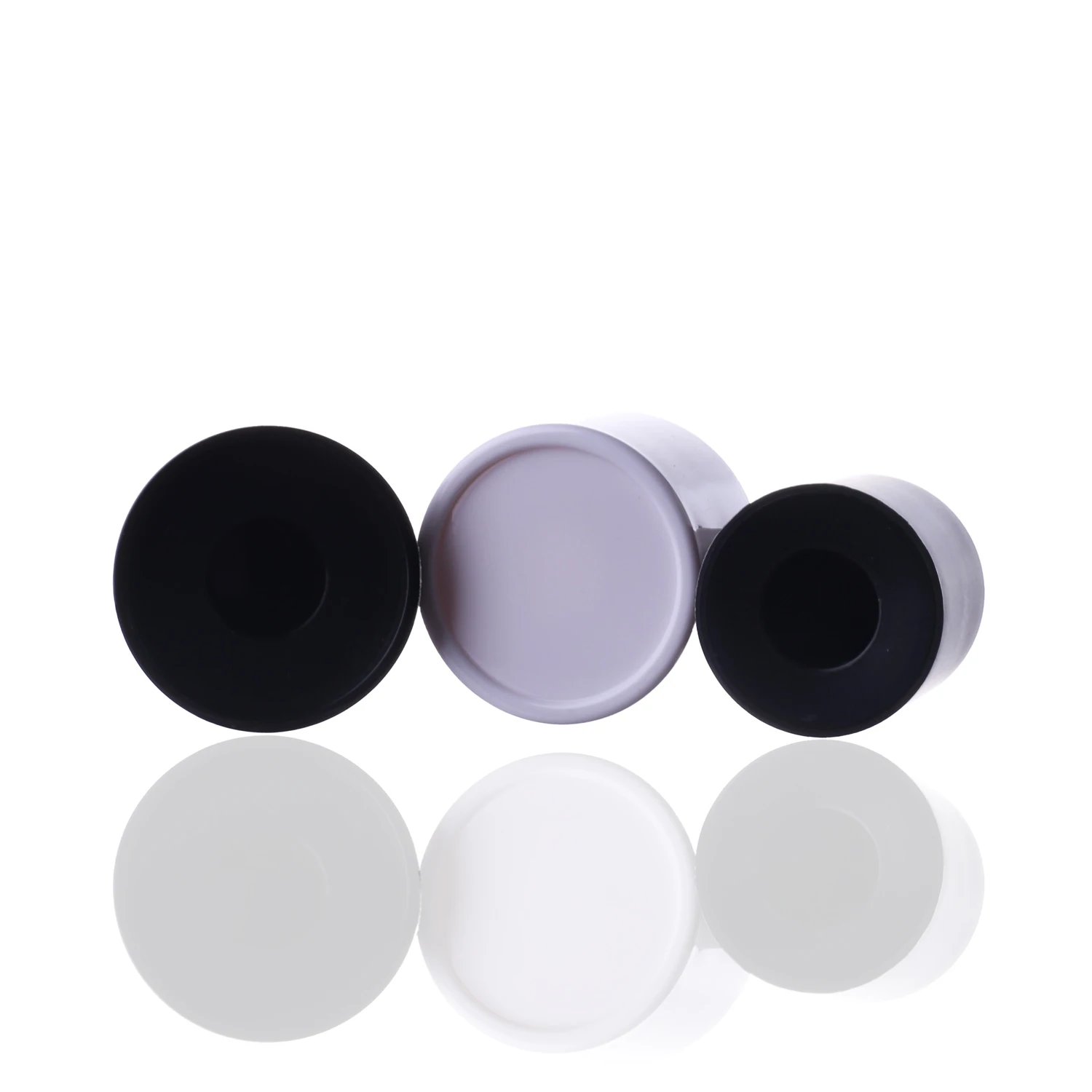 Wholesale high quality thick based cylinder clear 30ml 50ml 100ml glass perfume bottles with customized wide round caps