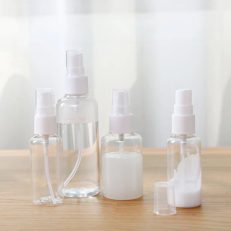 Stock Empty Clear Glass Spray Bottles - Refillable Containers for Essential Oils, Cleaning Products, and Easy-carrrying