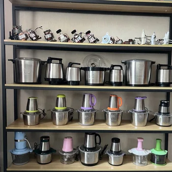 Electric Kitchen Small Food Chopper 6L Meat Mixer High 2 Speeds Silver Crest Yam Blender Food Processor