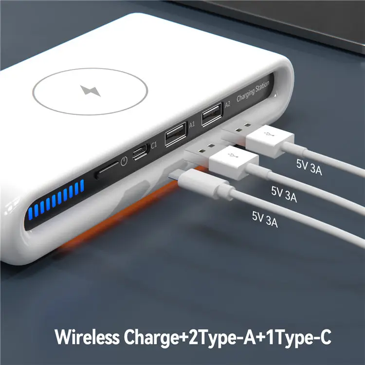 4 in 1 Fast Charge 15W Wireless Charging Station For iPhone 13 12 11 Pro Max Samsung S22 USB Type C Multifunction Charger