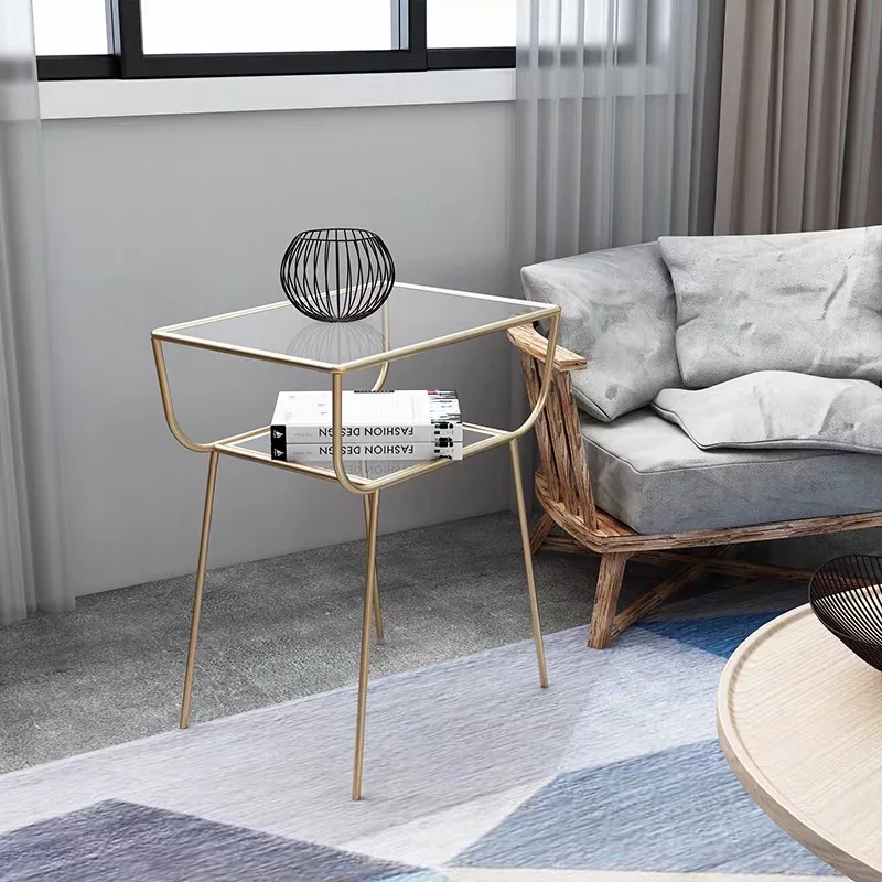 Fujian Nordic contemporary originality vitreous glass tea table cabinet for sitting room