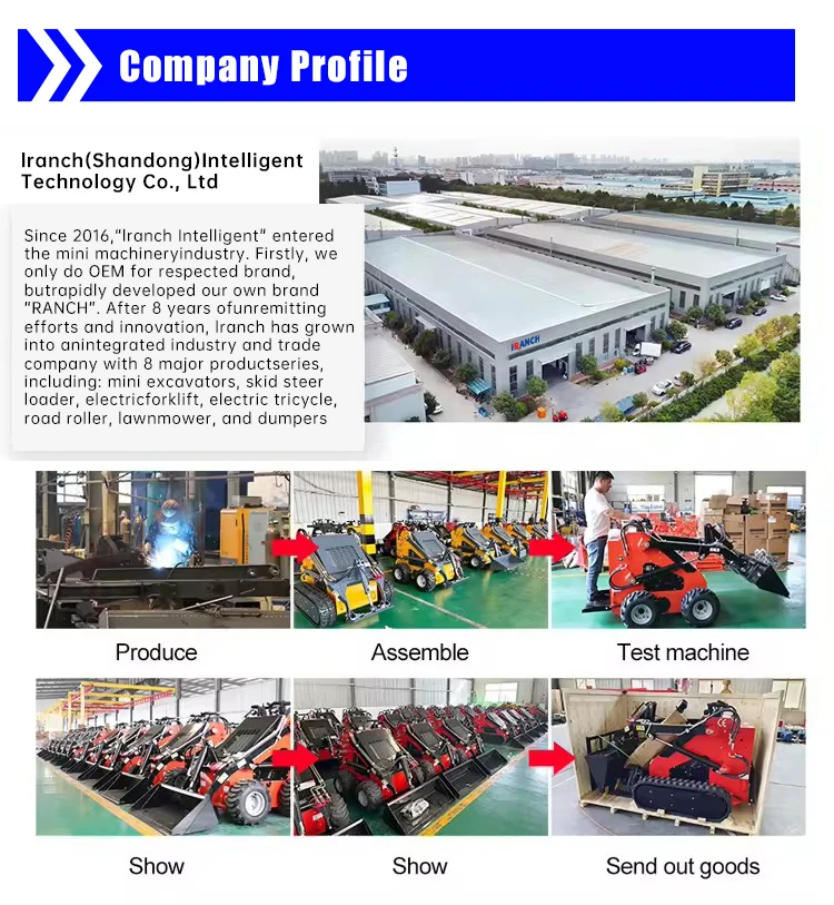 Mini Skid Steer Loader New Agricultural Construction Machine New Model EPA Diesel Hydraulic Crawler Tracked Skid Steer Loader
